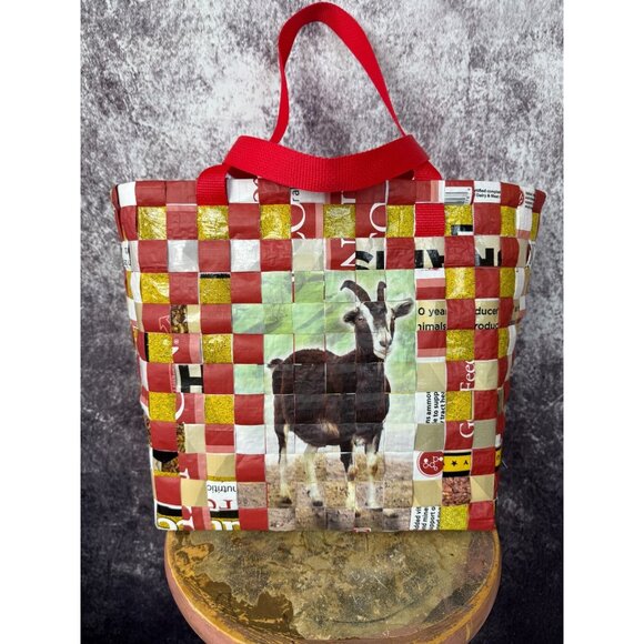 Martha's Bags Multicolor Basket Weave HandWoven Colorful Beach Tote Shopping Bag - Picture 1 of 15